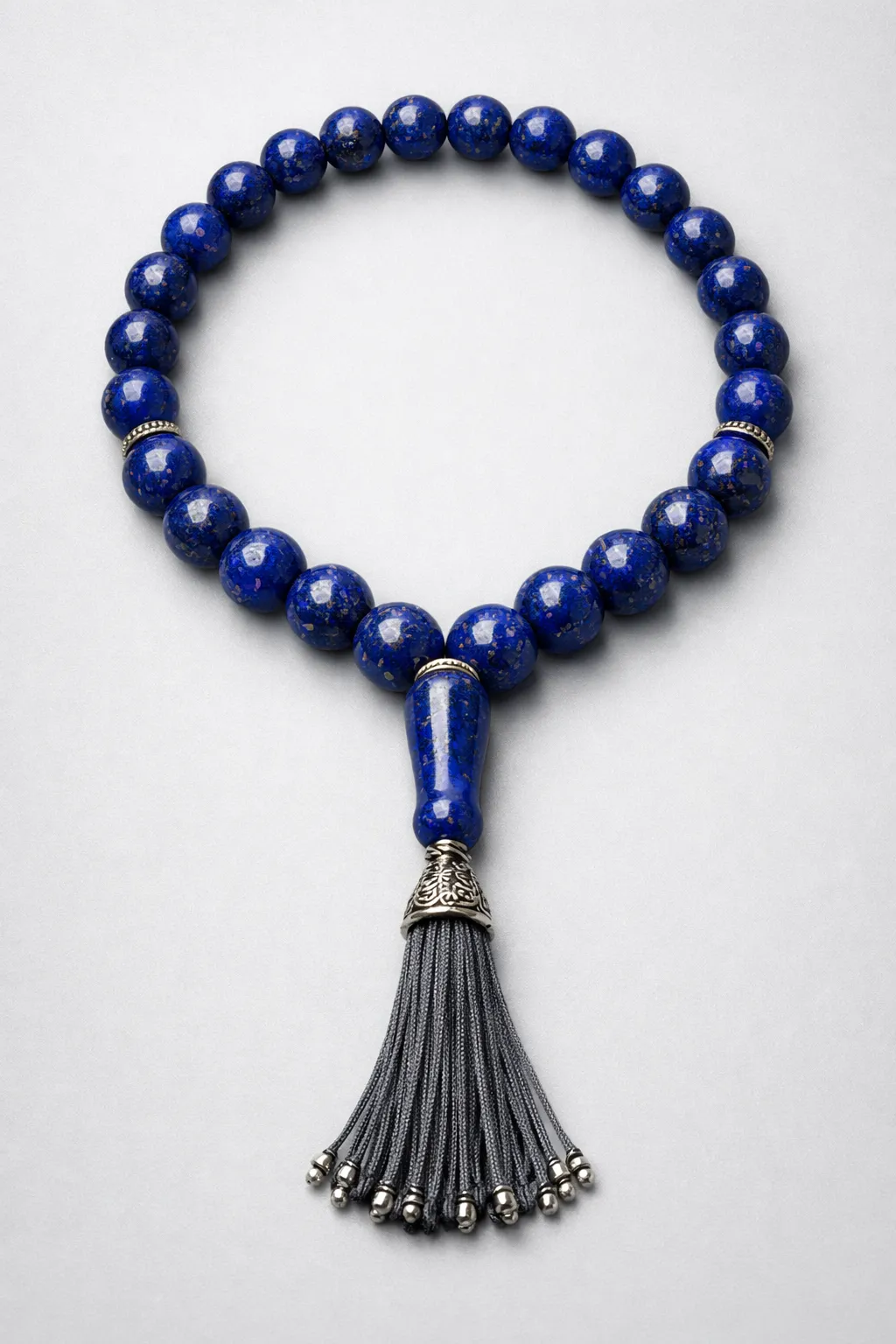 Lapis Lazuli Doğal Taş Tesbih - Küre Kesim